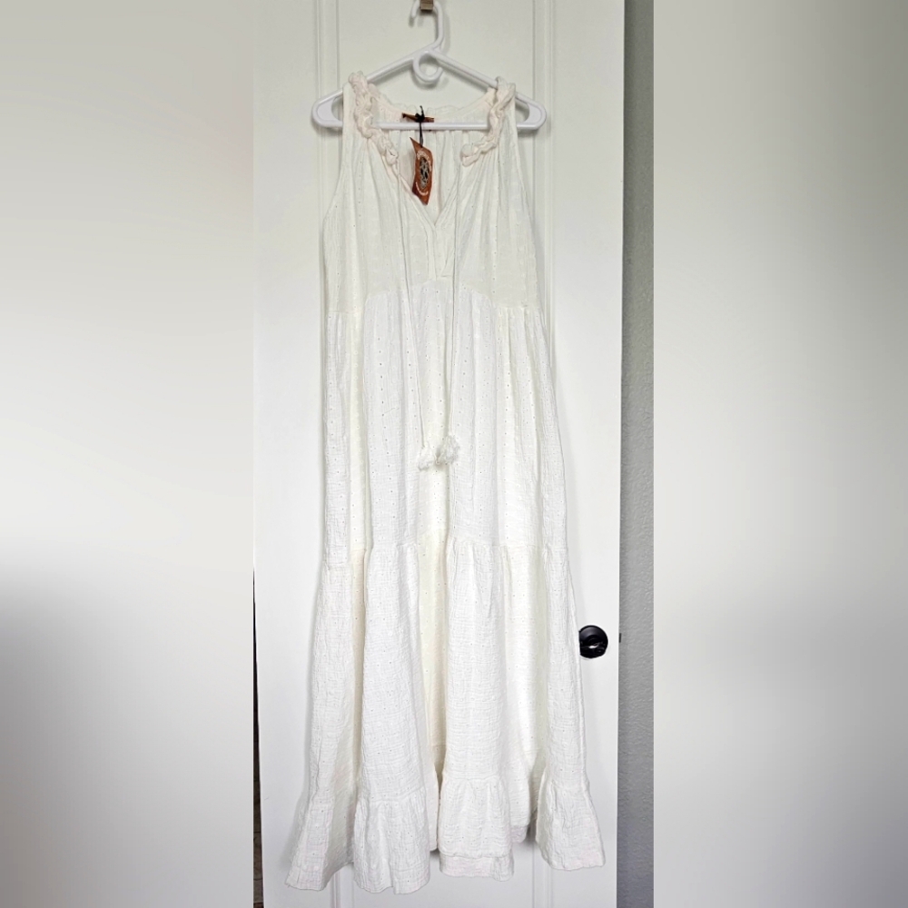 Lucy Dodwell Boutique, Paros Bright White Summer Dress